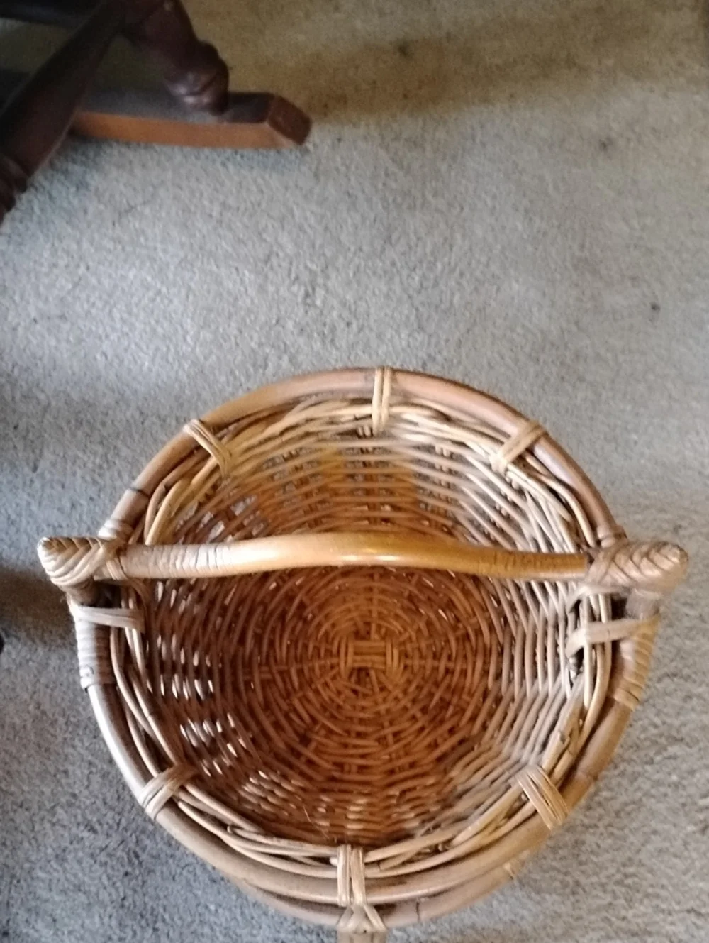 Vintage 2 Tier Wicker Basket